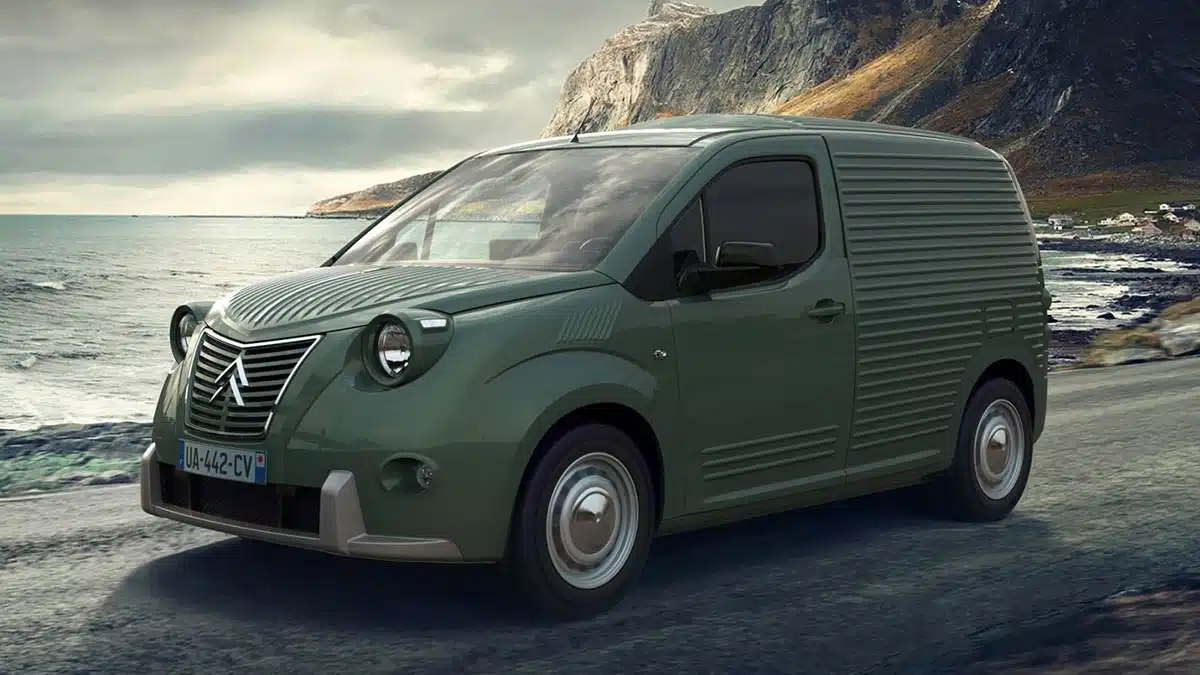 Front three-quarter of the Caselani Fourgonette 2025