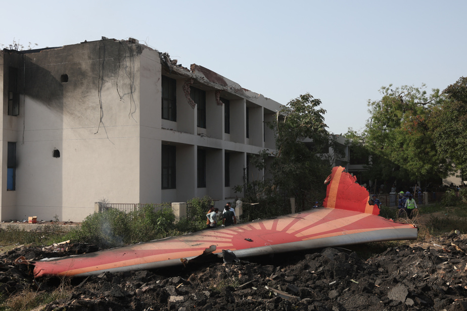 Wing section at the crash site