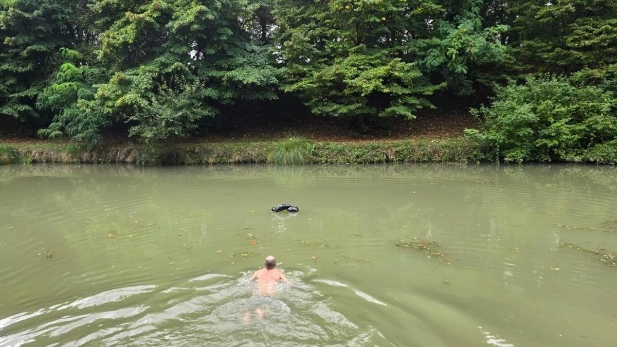 Hero Dives Into Canal to Save Helpless Kitten Sealed in a Plastic Bag, Seconds From Drowning