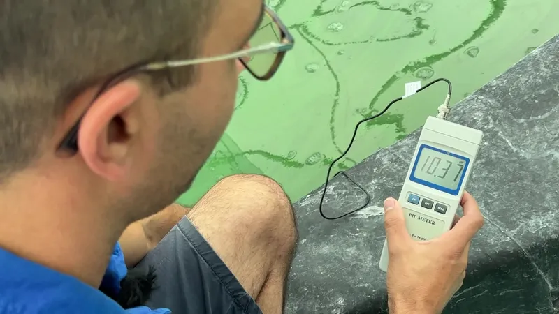 Measuring pH and CO2 in the water is part of daily monitoring — © France 3 Périgords — Colyne Rongère & Pascal Tinon